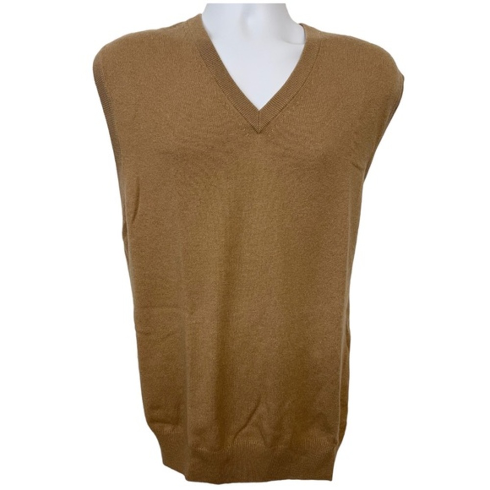 BRAEMAR Cashmere Vest Tan Mens XL